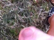 Bear Twink: Naked Man Handjob Wwhile Walking (Next to the Bike Path) - RASH horny white man