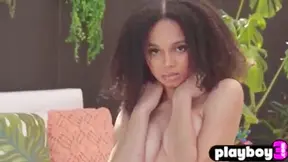 Petite Black Teen 18+ Lily Lilac Shows Perfect Bubble Butt After Hot Striptease - Lily Black