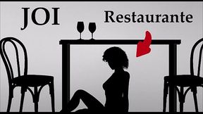 Mamada bajo mesa de restaurante JOI audio espa&ntilde_ol