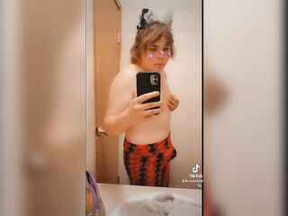 Femboy jacking off