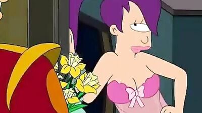 Leela's Futurama Zapp pole is perfect for Turanga's big tits and tight pussy