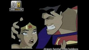 Superman Pleases Wonder Woman With Anal, Blowjob & Creampie Facial