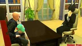 Bulmas Steamy Office Tryst Unfolds While Husband Watches Helplessly