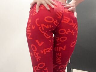 hot CandyLuxxx try on fresh Nike leggings