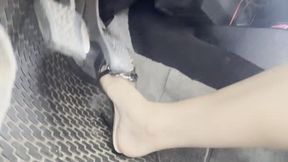 Ely starts the old Chevette in high heels.