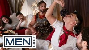 STUDS - Caesar MrDeepVoice Sits On His Gladiator Champion Dom King's Manmeat Like It's His Throne