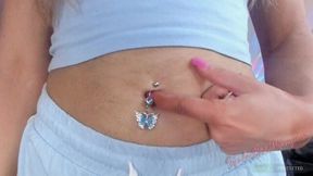 Blue Butterfly Belly Ring Fingering