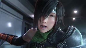 Yuffie Kisaragi Takes Control of The Security Guard's Big Dick