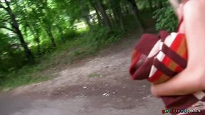 Blonde teens fuck in public - wild lesbian action - full scene