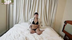 Asian angel gets pounded by a lucky guy at the club