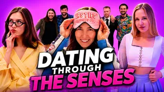 Blindfolded German amateur explores pussy smelling and licking in sexy senses game