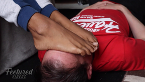 I love sitting back to relax with my feet on your face