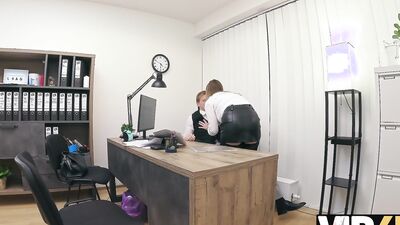 VIP4K. Busty beauty Maya came for a loan and got a big cock inside her pussy in the office