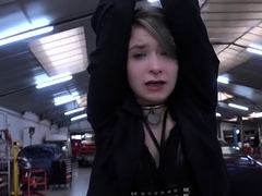 Thicc Goth Teen Learns A Hard Lesson, Hoisted - Bdsm