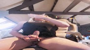 Ts Stefanie sexy smoking And cum