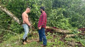 de ferias na fazenda, fiz o capataz encher meu cu de leite