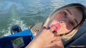 On Vacation at the Beach with Stepbrother and We End up Having Sex, Big Cumshot in My Pink Pussy
