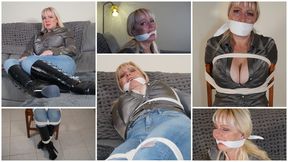 Intruder Break In Gagged And Bound Classic Bondage Damsel MP4 1080p