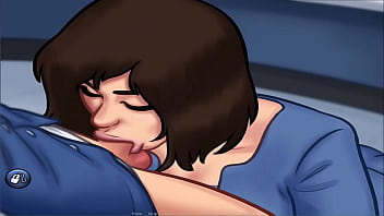 Summer Time Saga UNC Part 29: Barefoot babe rides cock