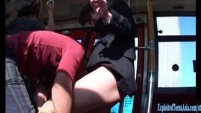 Asian bus passengers gangbanged by rough strangers