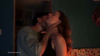 Intense and passionate romantic sex from a real couple ends with a creampie
