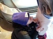 Heather Kane Sucks Cum Out of a Cock to Fix Her Flat Tire