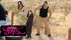 TRANS ANGELS - Draven Navarro Submits To Emma Rose By Getting on all fours Down & Providing Her A Special FELLATIO