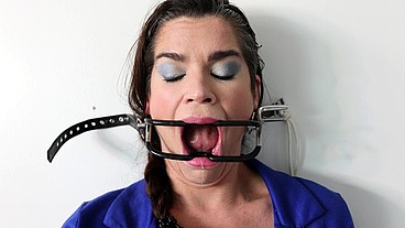 Extreme gag predicament - nailed to the wall
