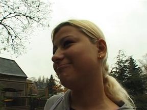 Interviewing blonde german girl