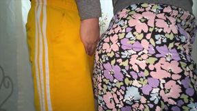Big-ass Woman Accidentally Touches a Stranger's Cock and Gets Turned on