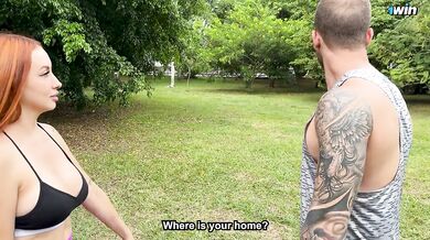 Andrea Castro vs Brian Evansx: Rough sex fight with redhead Latina