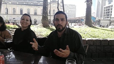 Após almoço na praça fomos trepar no hotel