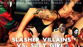 Villains Gangbang Silly Blonde Fox Monika in Scary Rough Bang