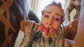 double anal slut - gangbang with tattoo girl anuskatzz ends with big facial - atm, dap, dp