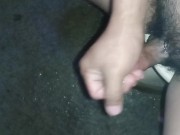 Masturbation while in lavatory in the middle of summer months