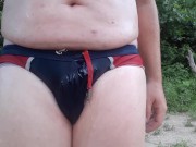 Really had to pee after a swim and couldn't hold it!