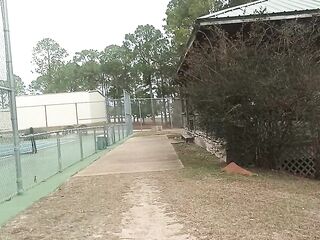 BOUT TO BANG THIS GAL PAGEANT AT THE TENNIS COURT!!