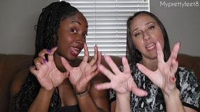 POV Tickling Handjob Long Nails Lana Luxor Maleka