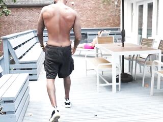 PREVIEW!!! BUBBLE BOOTY LATINA KRYSTAL PLAYS GETS DICKED DOWN AND DRILLED BY BBC AFTER A MORNING STRETCH