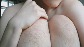 Extreme close-up hairy worship