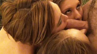 Three eager young women initiate a wild hotel room orgy