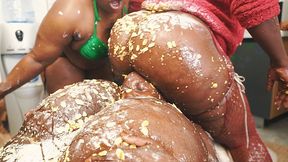 Ultimate Messy Xmas Fart Domination: Tied 19yo Reindeer Tonya Triple Smothered by Ms. Claus Pearl, Thick Elf Gisselle & Jumbo Blue Ms. Claus ? Massive Gassy Ass Overload with Wet Stinky Farts + Explosive Holiday Food Mess