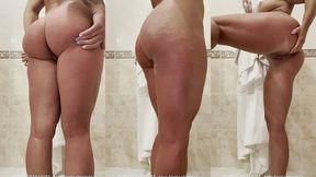 en rentrant de la plage, apres la douche... pleine de coup de soleil, j’ai ...