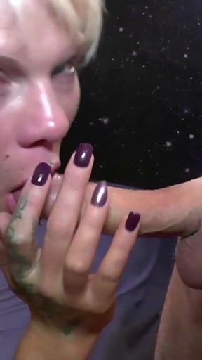 Blonde Trailer Trash Slut Wrecked in Creampie Gangbang