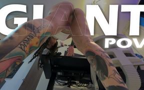 Giant Meets Tiny Human, and She Gets Scared When She Sees Him, She Almost Crushes Him!