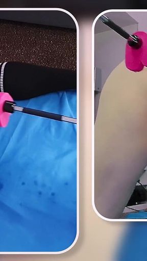 Fabulous Fucking Machine Anal Dildo Fucking in Chastity Cage