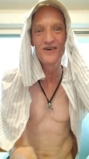 Almost naked, excited during the storm (well end of heat wave...) I wiggle everywhere, only myself...!! ...