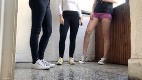 GIRLS CRUSHING CIGARETTES IN DIFFERENT SHOES - MP4 Mobile Version