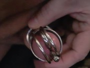 Cock in Chastity device