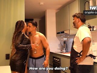 Stepmother ends up screwing behind her spouse's back with her built stepson.